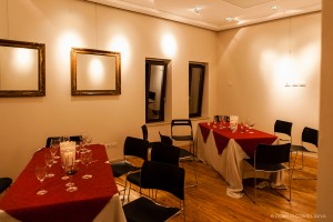 Sala delle mura allestita per un evento privato